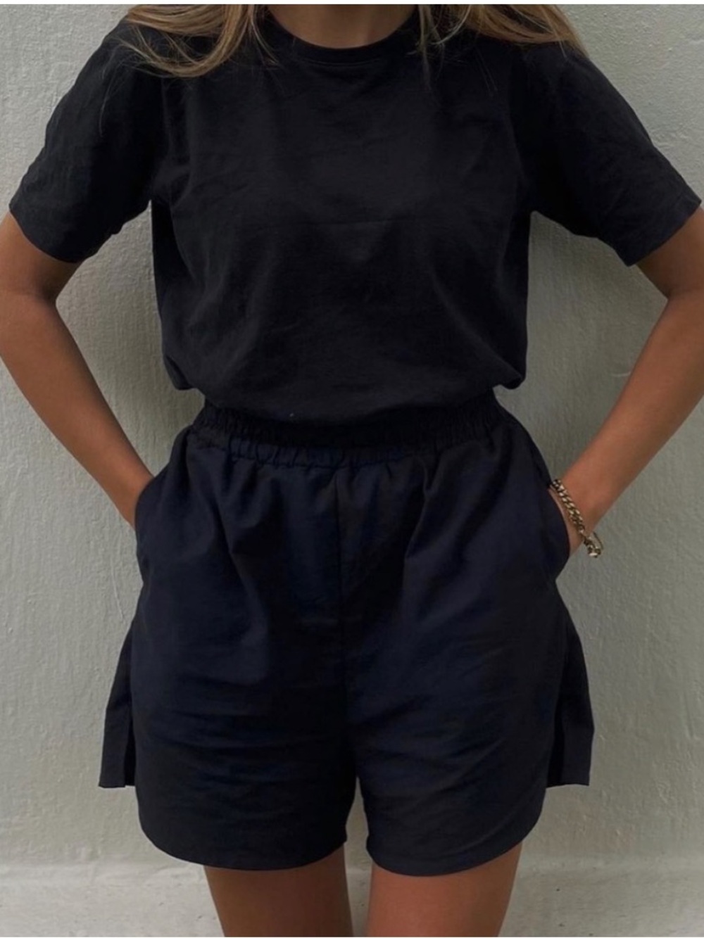 Djerf Avenue Black Breezy Shorts Sz S